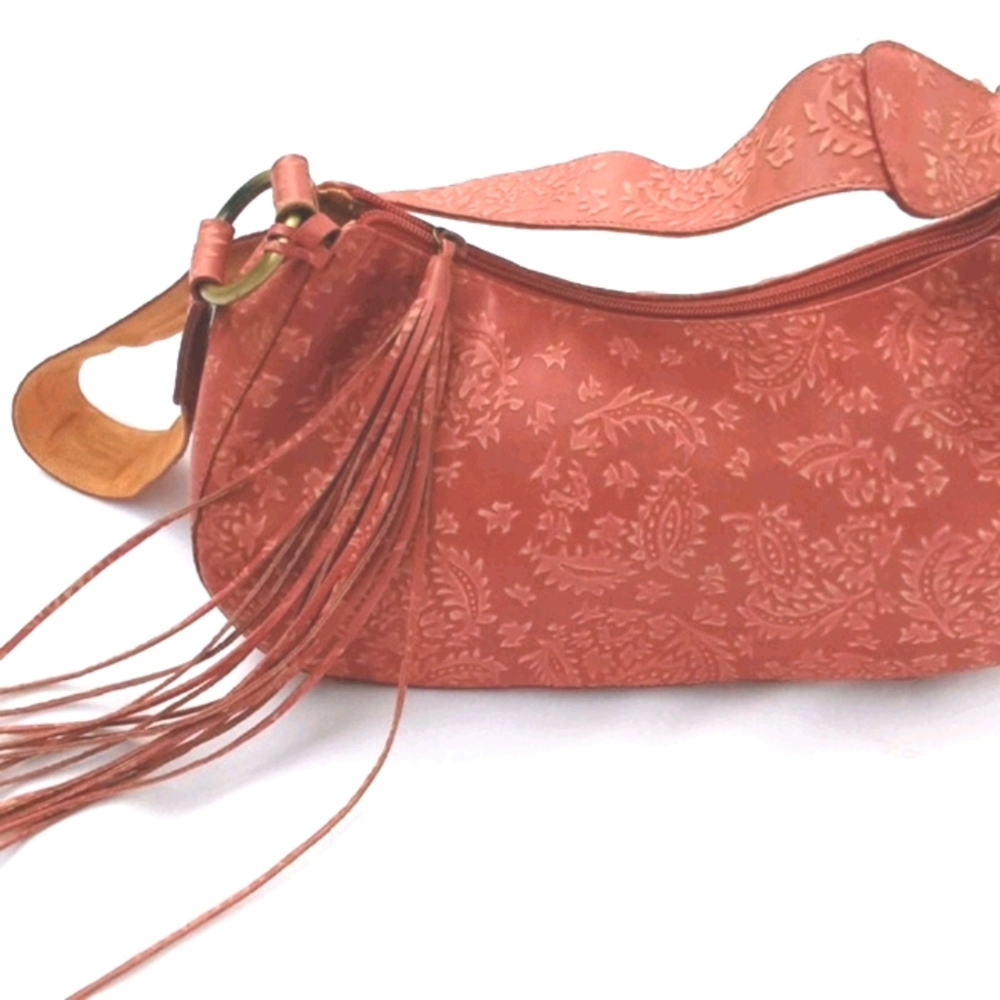 Sabrina Scala Embossed Leather Bag